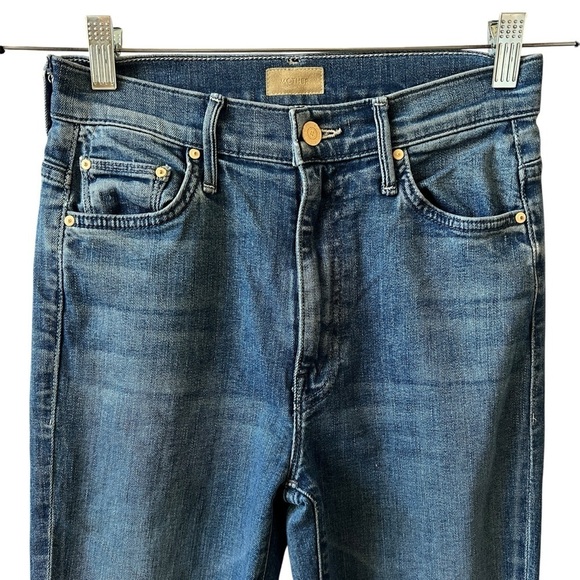 MOTHER THE SWOONER ANKLE SLICE JEANS SZ 24 I WET MY PLANTS CHERRY PICKING WASH - Picture 3 of 12